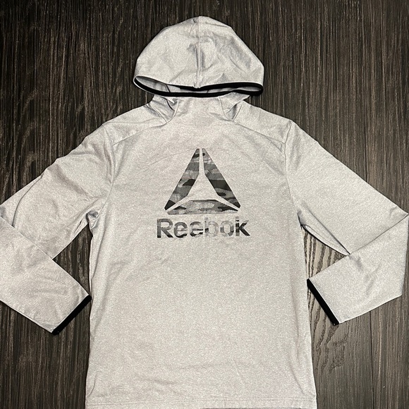 NWT Men’s Reebok Dots Delta Trail Pullover Hoody in Gray, Size Medium - Picture 2 of 13